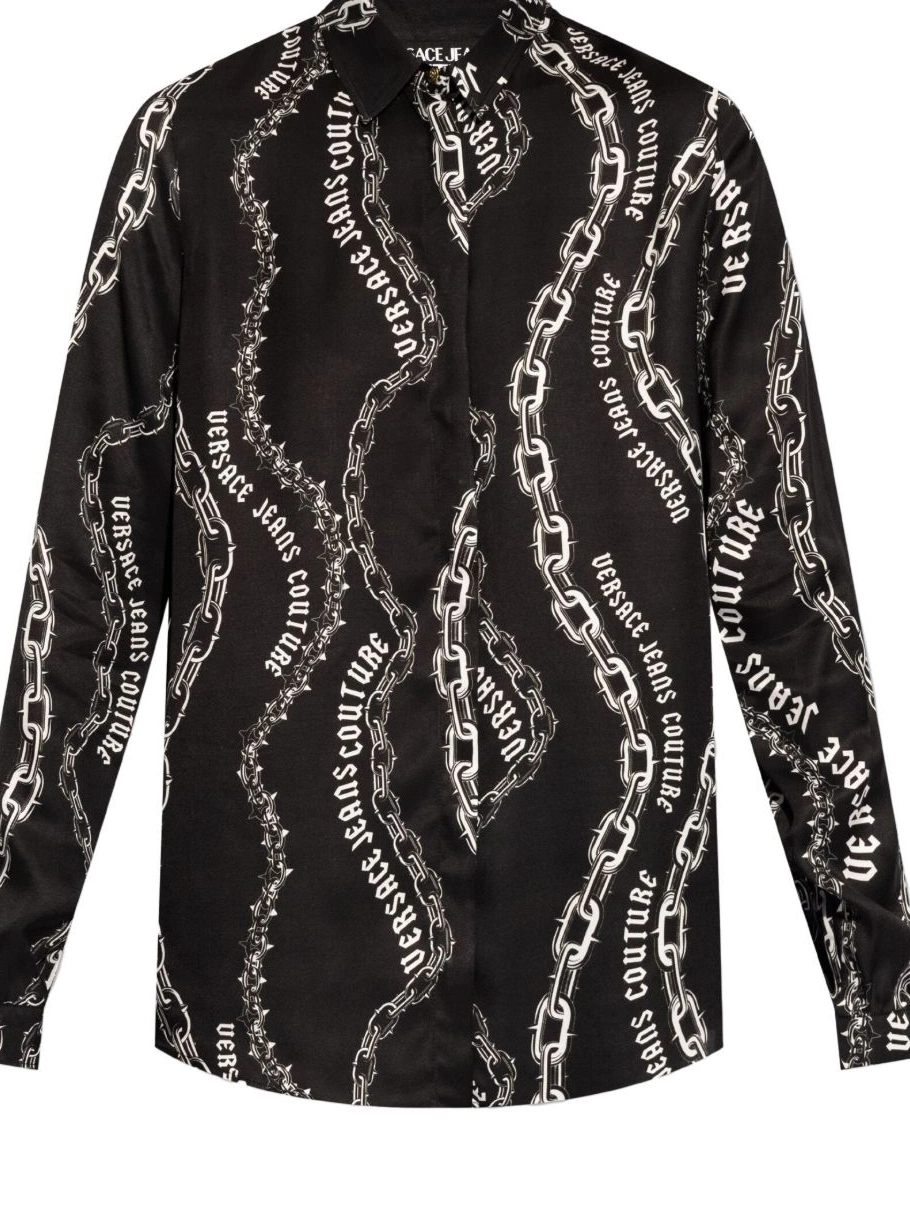 Cheap Couture Jeans Versace Women logo long-sleeve shirt chain-print 0808